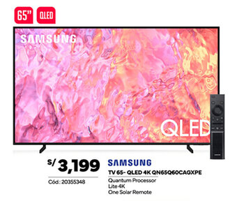 Plaza Vea SAMSUNG TV 65- QLED 4K QN65Q60CAGXPE oferta