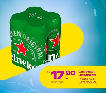 Tambo CERVEZA HEINEKEN FOURPACK LATA 500 ML oferta