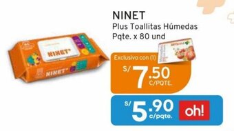 Mifarma NINET Plus Toallitas Húmedas Pqte. x 80 und oferta