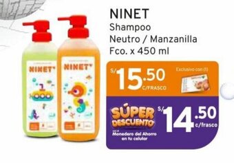 Mifarma NINET Shampoo Neutro / Manzanilla Fco. x 450 ml oferta