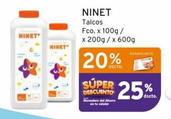 Mifarma NINET Talcos Fco. x 100g / x 200g / x 600g oferta