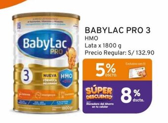 Mifarma BABYLAC PRO 3 HMO Lata x 1800 g oferta