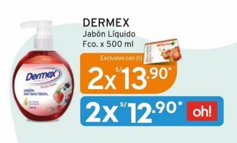 Mifarma DERMEX Jabón Líquido Fco. x 500 ml x 2 oferta