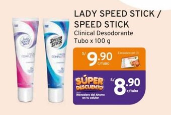 Mifarma LADY SPEED STICK / SPEED STICK Clinical Desodorante Tubo x 100 g oferta