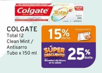 Mifarma COLGATE Total 12 Clean Mint / Antisarro Tubo x 150 ml oferta