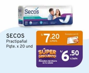 Mifarma SECOS Practipañal Pqte. x 20 und oferta