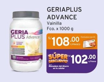 Mifarma GERIA PLUS Advance Vainilla Fco. x 1000 g oferta