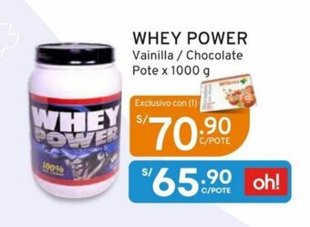 Mifarma WHEY POWER Vainilla/ Chocolate Pote x 1000 g oferta