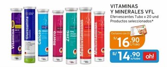 Mifarma VITAMINAS Y MINERALES VFL Efervescentes Tubo x 20 und Productos seleccionados oferta