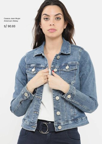 Falabella American Abbey Casaca Jean Mujer oferta