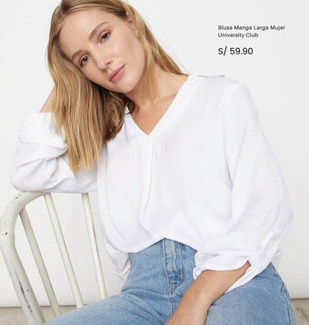 Falabella University Club Blusa Manga Larga Mujer oferta