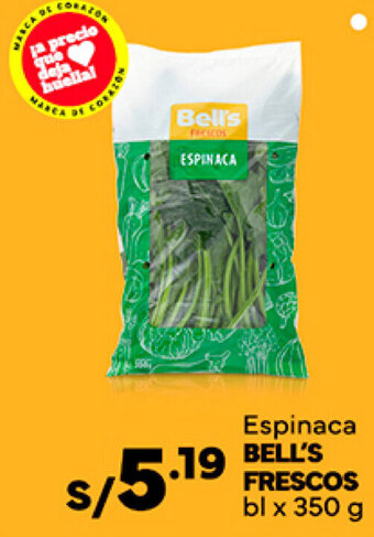 Plaza Vea Espinaca BELL'S FRESCOS bl x 350g oferta