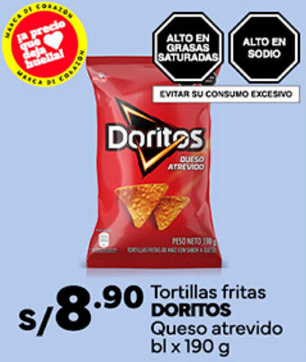Plaza Vea DORITOS Queso atrevido bl x 190g oferta
