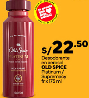 Plaza Vea OLD SPICE Platinum/ Supremacy fr x 175ml oferta