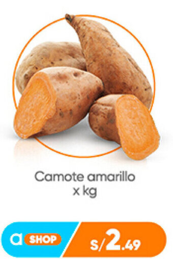 Plaza Vea Camote amarillo x kg oferta