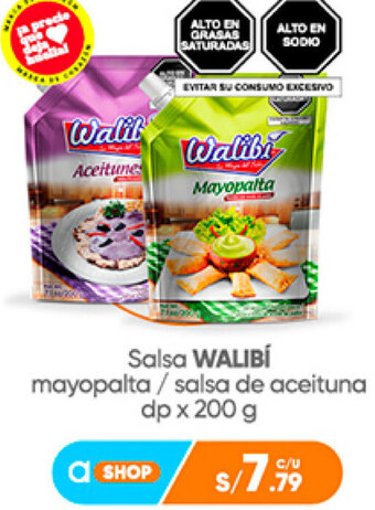 Plaza Vea Salsa WALIBI mayopalta/ salsa de aceituna dp x 200g oferta