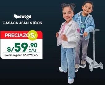 Tottus Redwood CASACA JEAN NIÑOS oferta