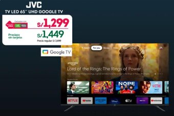 Tottus JVC TV LED 65" UHD GOOGLE TV oferta