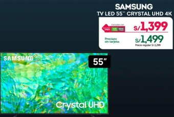 Tottus SAMSUNG TV LED 55" CRYSTAL UHD 4K oferta