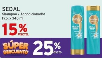 Mifarma SEDAL Shampoo / Acondicionador Fco x 340 ml oferta