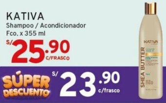 Mifarma KATIVA Shampoo / Acondicionador Fco x 355 ml oferta