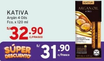 Mifarma KATIVA Argán 4 Oils Fco x 120 ml oferta