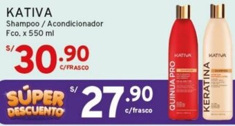 Mifarma KATIVA Shampoo/ Acondicionador Fco x 550 ml oferta