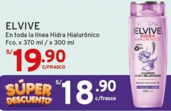 Mifarma ELVIVE En toda la línea Hidra Hialurónico Fco x 370 ml / x 300 ml oferta