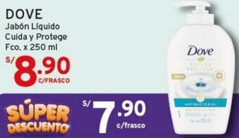 Mifarma DOVE Jabón Líquido Cuida y Protege Fco x 250ml oferta