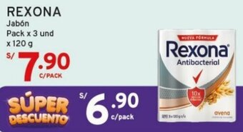 Mifarma REXONA Jabón Pack x 3 und x 120g oferta