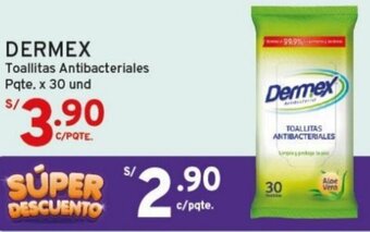 Mifarma DERMEX Toallitas Antibacteriales Pqte x 30 und oferta