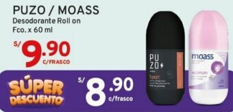 Mifarma PUZO / MOASS Desodorante Roll on Fco x 60 ml oferta