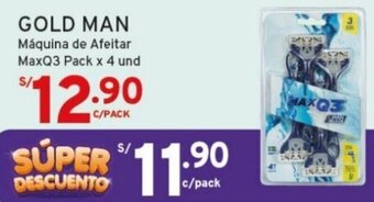 Mifarma GOLD MAN Máquina de Afeitar MaxQ3 Pack x 4 und oferta