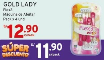Mifarma GOLD LADY Flex3 Máquina de Afeitar Pack x 4 und oferta