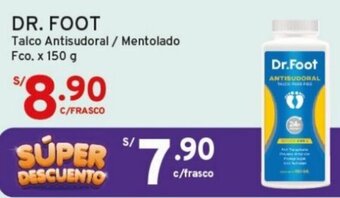 Mifarma DR.FOOT Talco Antisudoral / Mentolado Fco x 150g oferta