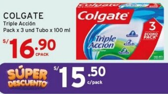 Mifarma COLGATE Triple Acción Pack x 3 und Tubo x 100 ml oferta
