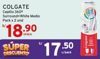 Mifarma COLGATE Cepillo 360° Surround +White Medio Pack x 2 und oferta