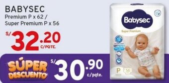 Mifarma BABYSEC Premium P x 62/ Super Premium P x 56 oferta