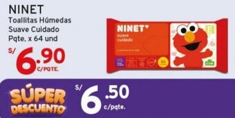Mifarma NINET Toallitas Húmedas Suave Cuidado Pqte. x 64 und oferta
