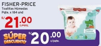 Mifarma FISHER-PRICE Toallitas Húmedas Pqte x 184 und oferta