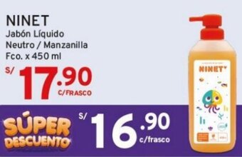 Mifarma NINET Jabón Líquido Neutro / Manzanilla Fco x 450 ml oferta