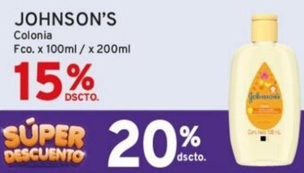 Mifarma JOHNSON'S Colonia Fco x 100ml / x 200ml oferta