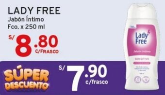 Mifarma LADY FREE Jabón Íntimo Fco x 250 ml oferta