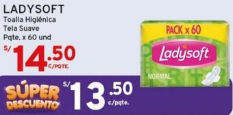 Mifarma LADYSOFT Toalla Higiénica Tela Suave Pqte  x 60 und oferta