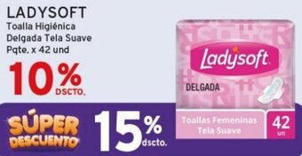 Mifarma LADYSOFT Toalla Higiénica Delgada Tela Suave Pqte x 42 und oferta