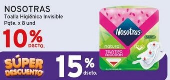 Mifarma NOSOTRAS Toalla Higiénica Invisible Pqte. x 8 und oferta