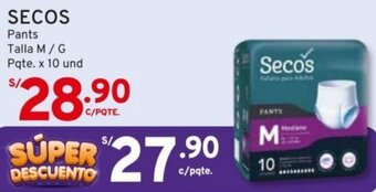 Mifarma SECOS Pants Talla M / G Pqte. x 10 und oferta