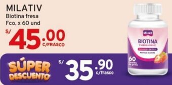 Mifarma MILATIV Biotina fresa Fco x 60 und oferta
