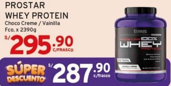Mifarma PROSTAR WHEY PROTEIN Choco Creme / Vainilla Fco x 2390g oferta