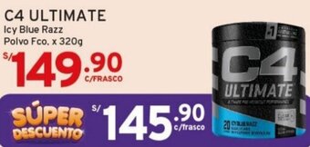 Mifarma C4 ULTIMATE Icy Blue Razz Polvo Fco x 320g oferta
